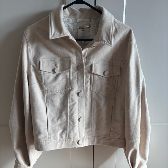 Ted Baker Sofeah Crop Stretch Cotton Moleskin Jacket Women's Size 4 - Picture 1 of 11